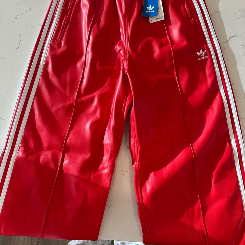 Adidas Red Track Pants Firebird